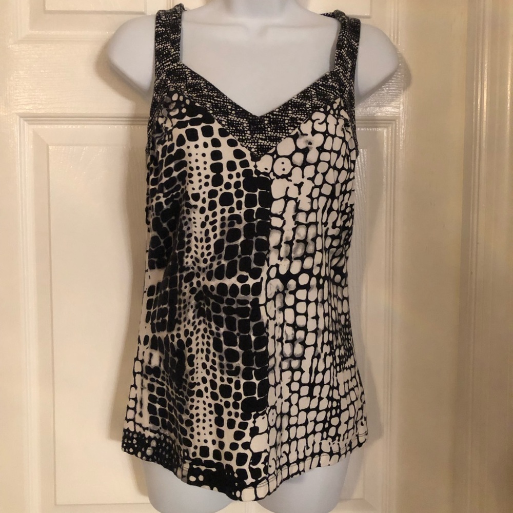 Express black and white print tank